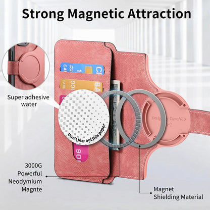 Samsung Galaxy A53 5G Retro Leather Phone Case with Enhanced MagSafe Wireless Charging, RFID Anti-theft Protection, Kickstand & Magnetic Lock Wallet Cover