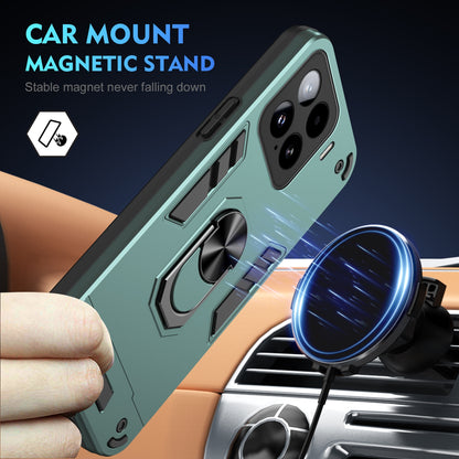 Shockproof Xiaomi 15 Phone Case with 360° Rotatable Metal Ring Holder, Magnetic Car Mount Stand, Ultra-Thin PC & Silicone Protection Cover