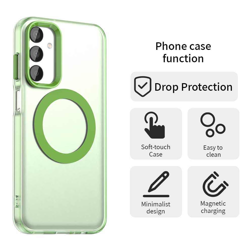 Samsung Galaxy M15 5G Durable MagSafe Phone Case - Hybrid TPU & PC Design, Lightweight & Stylish, Candy Colour, Wireless Charging Friendly