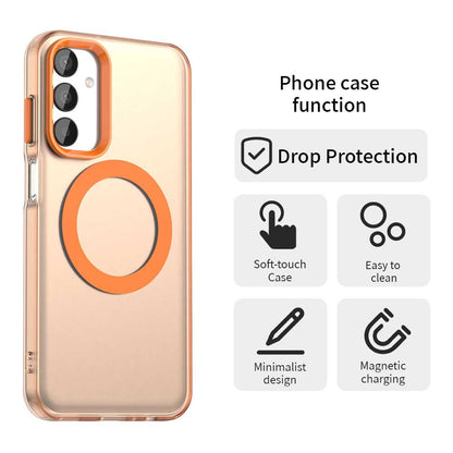 Samsung Galaxy M15 5G Prime Durable MagSafe Phone Case - Hybrid TPU & PC Design, Lightweight & Stylish, Candy Colour, Wireless Charging Friendly