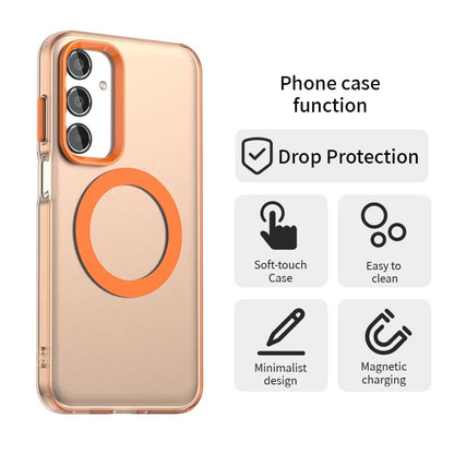Samsung Galaxy M35 5G Durable MagSafe Phone Case - Hybrid TPU & PC Design, Lightweight & Stylish, Candy Colour, Wireless Charging Friendly