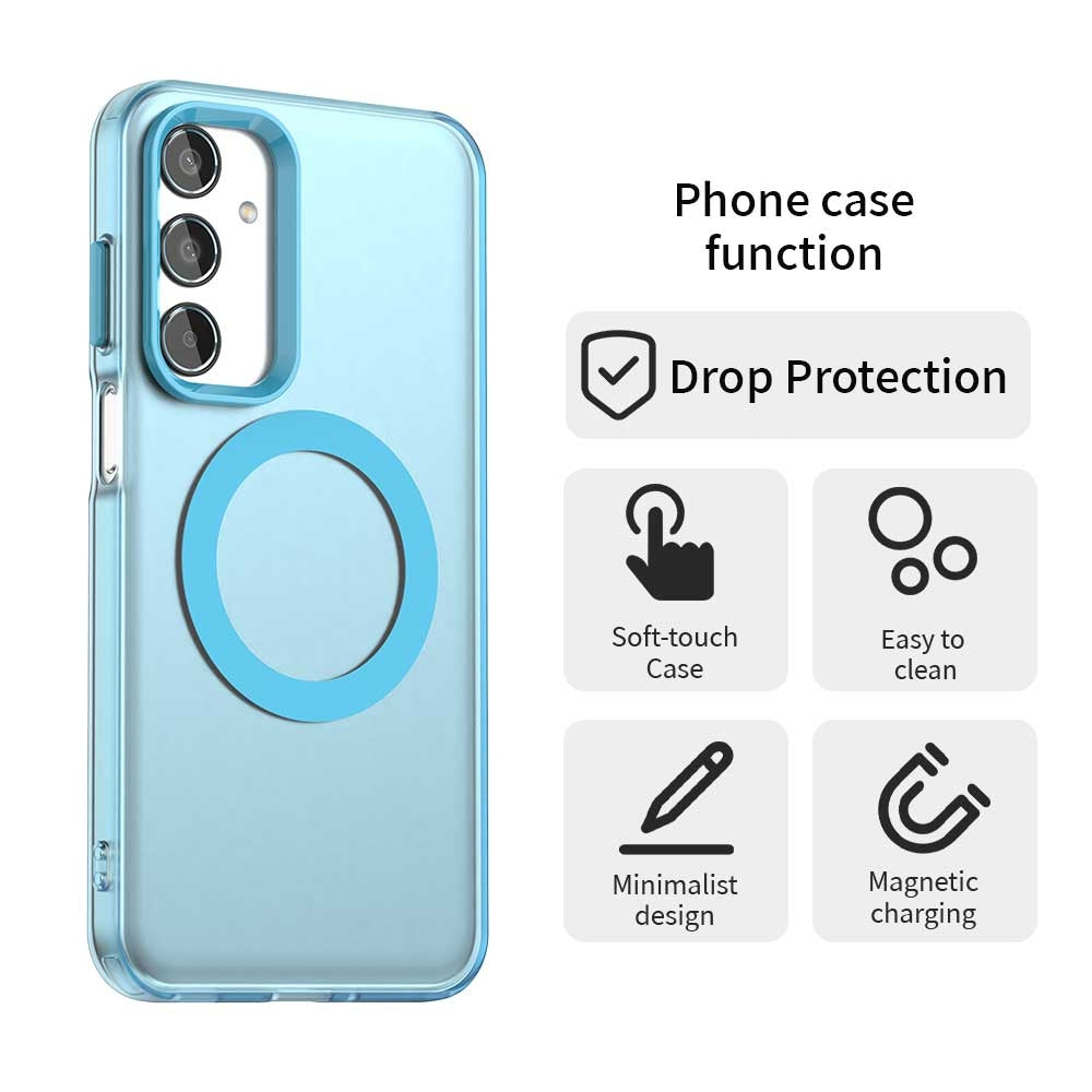 Samsung Galaxy M35 5G Durable MagSafe Phone Case - Hybrid TPU & PC Design, Lightweight & Stylish, Candy Colour, Wireless Charging Friendly