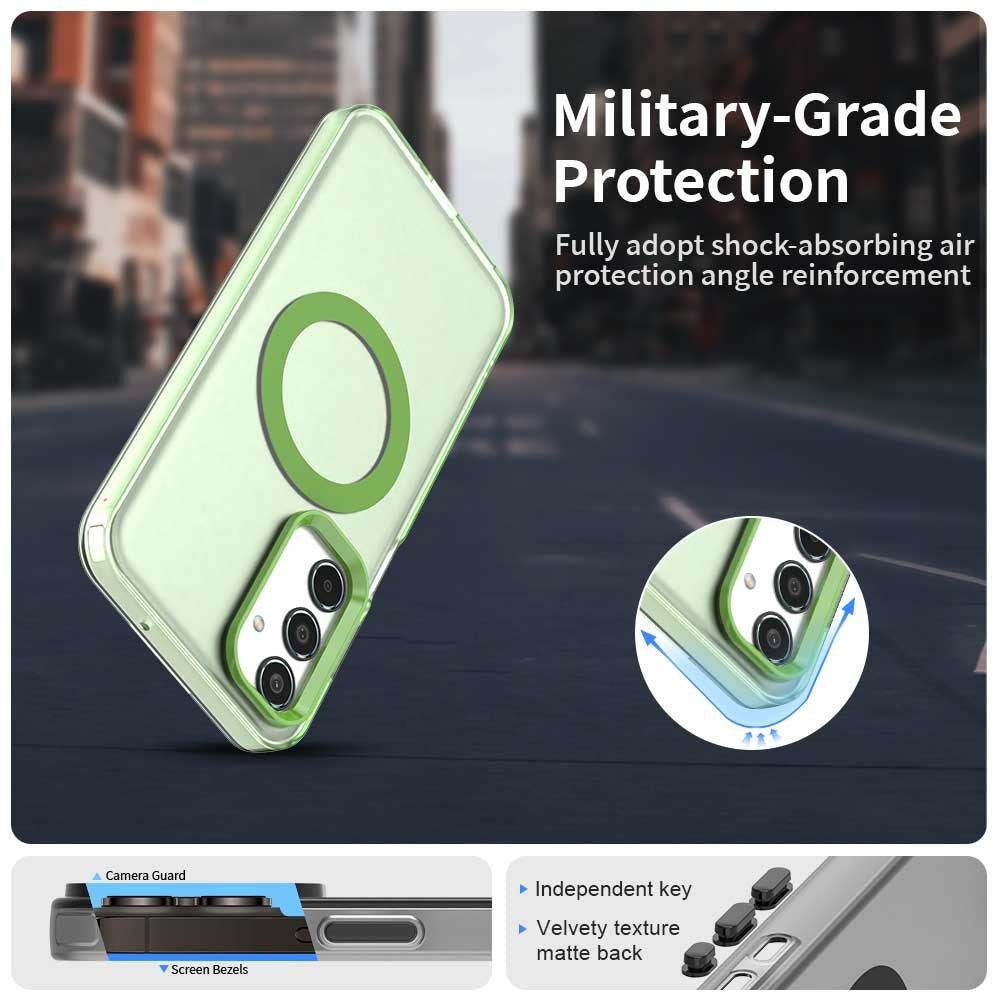 Samsung Galaxy M35 5G Durable MagSafe Phone Case - Hybrid TPU & PC Design, Lightweight & Stylish, Candy Colour, Wireless Charging Friendly