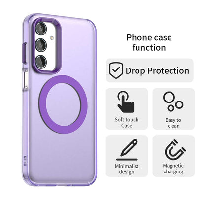 Samsung Galaxy M35 5G Durable MagSafe Phone Case - Hybrid TPU & PC Design, Lightweight & Stylish, Candy Colour, Wireless Charging Friendly