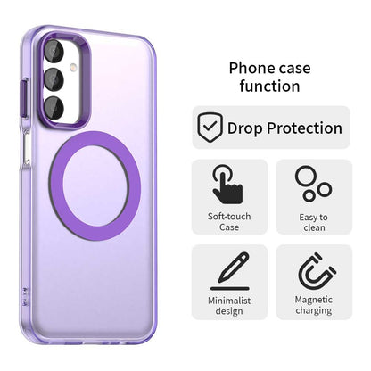 Samsung Galaxy M55s 5G Durable MagSafe Phone Case - Hybrid TPU & PC Design, Lightweight & Stylish, Candy Colour, Wireless Charging Friendly