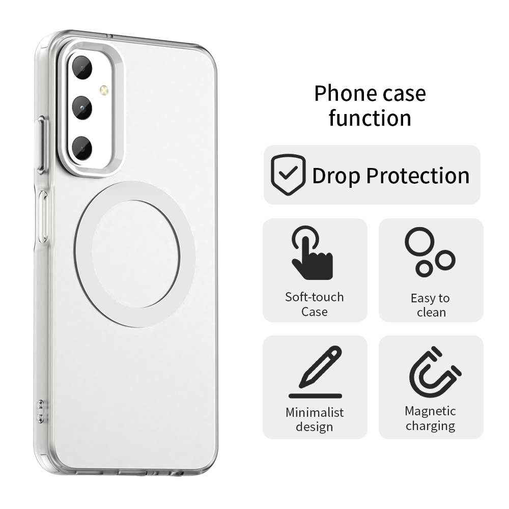 Samsung Galaxy F14 4G Durable MagSafe Phone Case - Hybrid TPU & PC Design, Lightweight & Stylish, Candy Colour, Wireless Charging Friendly