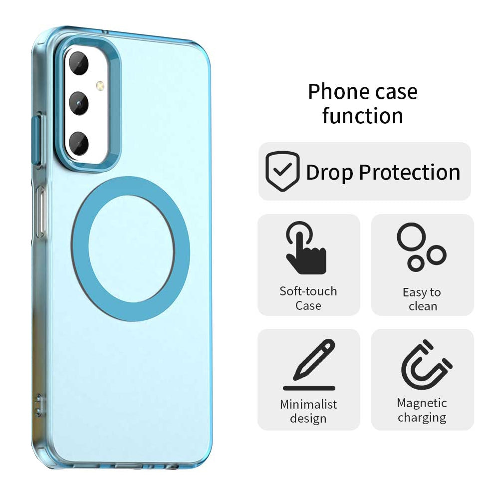 Samsung Galaxy F14 4G Durable MagSafe Phone Case - Hybrid TPU & PC Design, Lightweight & Stylish, Candy Colour, Wireless Charging Friendly