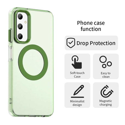 Samsung Galaxy F14 4G Durable MagSafe Phone Case - Hybrid TPU & PC Design, Lightweight & Stylish, Candy Colour, Wireless Charging Friendly