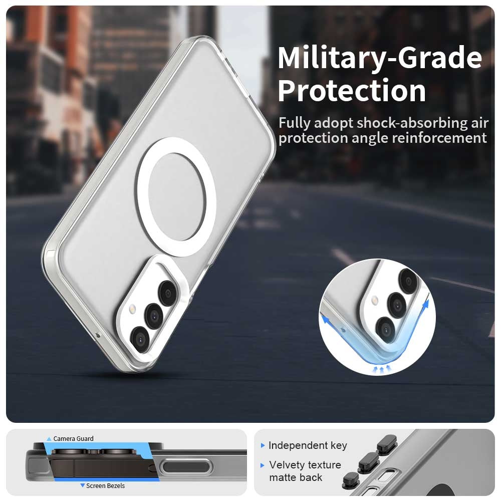 Samsung Galaxy F15 5G Durable MagSafe Phone Case - Hybrid TPU & PC Design, Lightweight & Stylish, Candy Colour, Wireless Charging Friendly