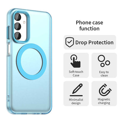 Samsung Galaxy F15 5G Durable MagSafe Phone Case - Hybrid TPU & PC Design, Lightweight & Stylish, Candy Colour, Wireless Charging Friendly