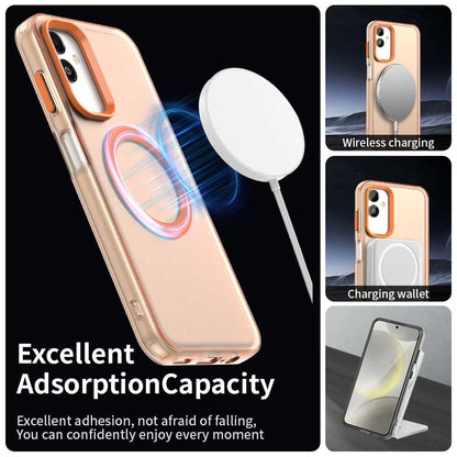 Samsung Galaxy F14 5G Durable MagSafe Phone Case - Hybrid TPU & PC Design, Lightweight & Stylish, Candy Colour, Wireless Charging Friendly