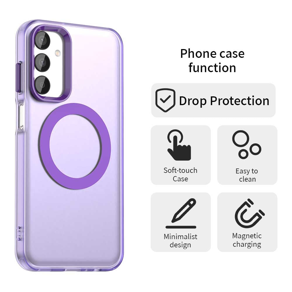 Samsung Galaxy F55 5G Durable MagSafe Phone Case - Hybrid TPU & PC Design, Lightweight & Stylish, Candy Colour, Wireless Charging Friendly