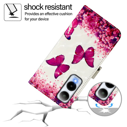 Cricket Icon 6 Leather Flip Phone Case with 3D Painted Design, Card Holder, Wallet & Stand Function - Durable Protection & Easy Access
