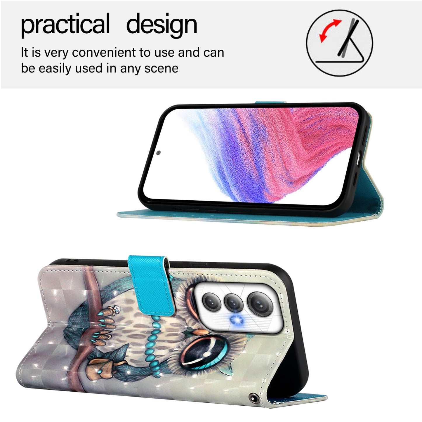 Cubot Max 5 Leather Flip Phone Case with 3D Painted Design, Card Holder, Wallet & Stand Function - Durable Protection & Easy Access