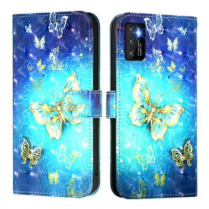Cubot P50 Leather Flip Phone Case with 3D Painted Design, Card Holder, Wallet & Stand Function - Durable Protection & Easy Access