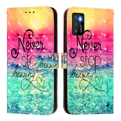 Cubot P50 Leather Flip Phone Case with 3D Painted Design, Card Holder, Wallet & Stand Function - Durable Protection & Easy Access