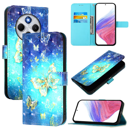 Redmi 14C 4G Leather Flip Phone Case with 3D Painted Design, Card Holder, Wallet & Stand Function - Durable Protection & Easy Access