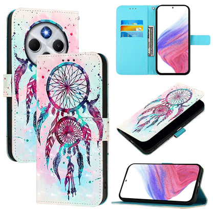 Redmi 14C 4G Leather Flip Phone Case with 3D Painted Design, Card Holder, Wallet & Stand Function - Durable Protection & Easy Access