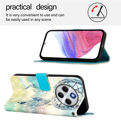 Redmi 14C 4G Leather Flip Phone Case with 3D Painted Design, Card Holder, Wallet & Stand Function - Durable Protection & Easy Access
