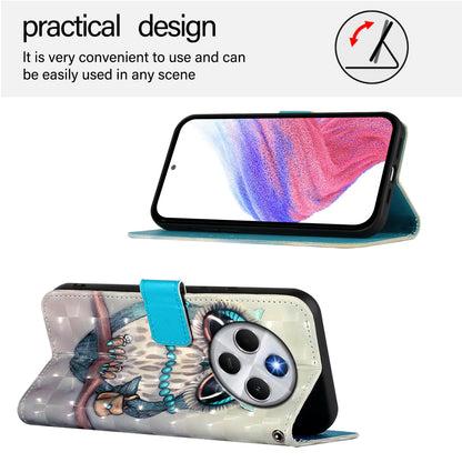 Redmi 14C 4G Leather Flip Phone Case with 3D Painted Design, Card Holder, Wallet & Stand Function - Durable Protection & Easy Access