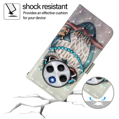 Redmi 14C 4G Leather Flip Phone Case with 3D Painted Design, Card Holder, Wallet & Stand Function - Durable Protection & Easy Access