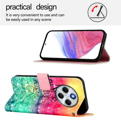 Redmi 14C 4G Leather Flip Phone Case with 3D Painted Design, Card Holder, Wallet & Stand Function - Durable Protection & Easy Access