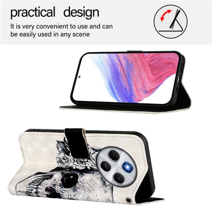 Redmi 14C 4G Leather Flip Phone Case with 3D Painted Design, Card Holder, Wallet & Stand Function - Durable Protection & Easy Access
