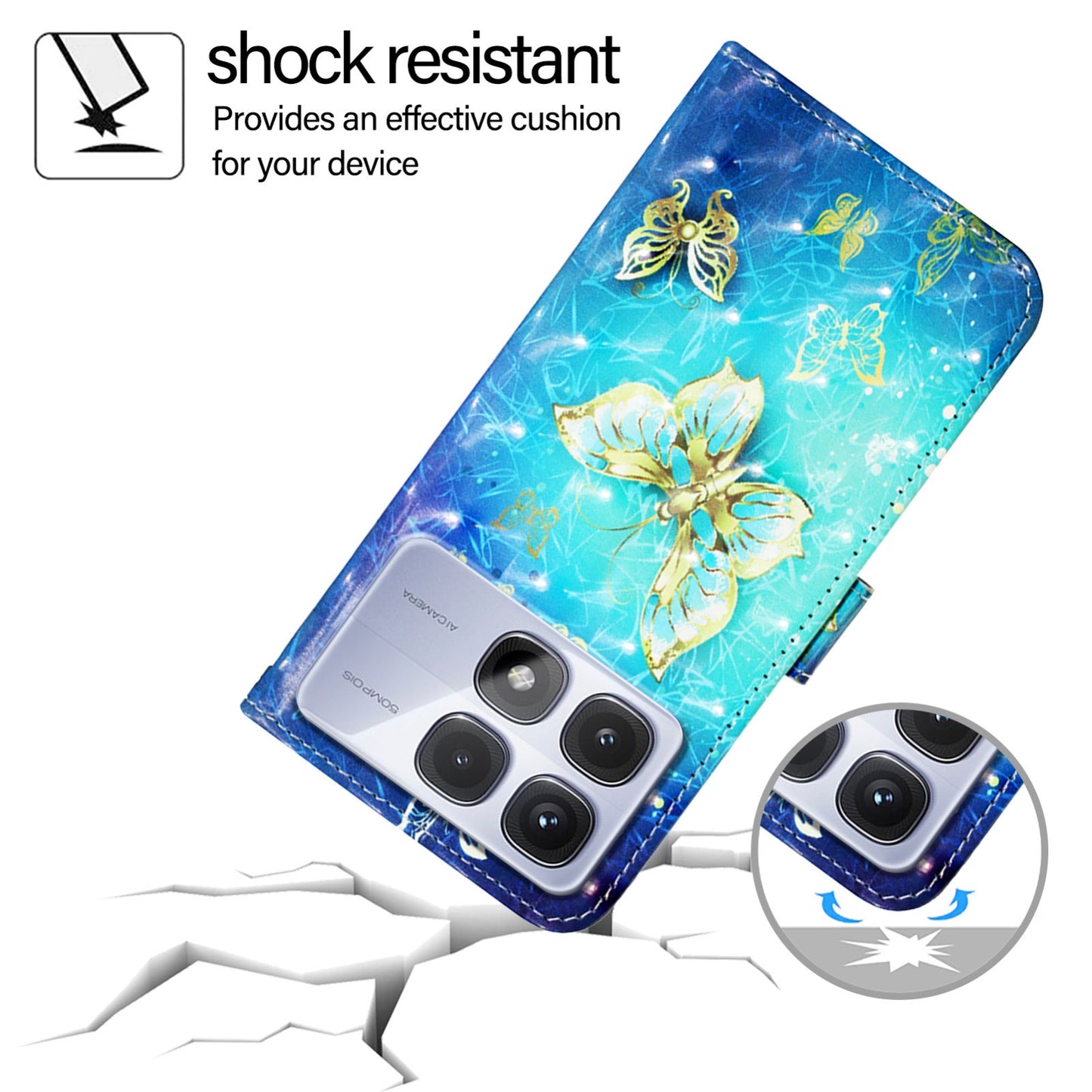 Redmi K70 Ultra 5G Global Leather Flip Phone Case with 3D Painted Design, Card Holder, Wallet & Stand Function - Durable Protection & Easy Access