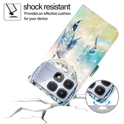 Redmi K70 Ultra 5G Global Leather Flip Phone Case with 3D Painted Design, Card Holder, Wallet & Stand Function - Durable Protection & Easy Access