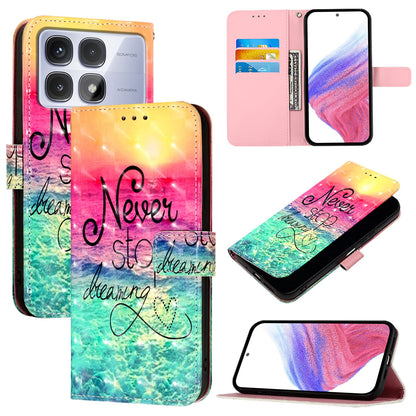 Redmi K70 Ultra 5G Global Leather Flip Phone Case with 3D Painted Design, Card Holder, Wallet & Stand Function - Durable Protection & Easy Access