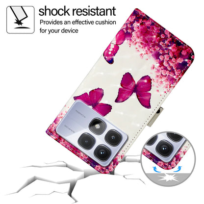 Redmi K70 Ultra 5G Global Leather Flip Phone Case with 3D Painted Design, Card Holder, Wallet & Stand Function - Durable Protection & Easy Access