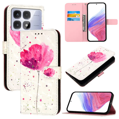 Redmi K70 Ultra 5G Global Leather Flip Phone Case with 3D Painted Design, Card Holder, Wallet & Stand Function - Durable Protection & Easy Access