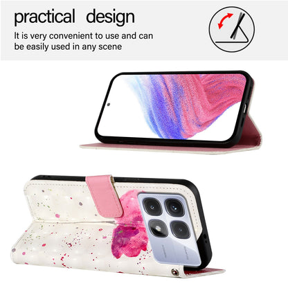 Redmi K70 Ultra 5G Global Leather Flip Phone Case with 3D Painted Design, Card Holder, Wallet & Stand Function - Durable Protection & Easy Access