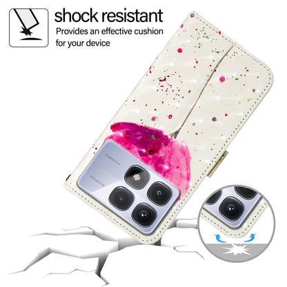 Redmi K70 Ultra 5G Global Leather Flip Phone Case with 3D Painted Design, Card Holder, Wallet & Stand Function - Durable Protection & Easy Access