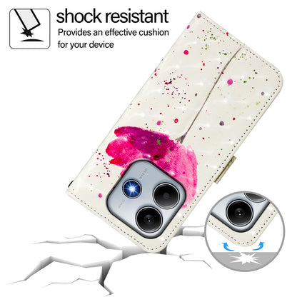 Redmi Note 14 5G Leather Flip Phone Case with 3D Painted Design, Card Holder, Wallet & Stand Function - Durable Protection & Easy Access