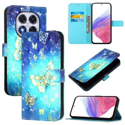 Redmi Note 14 Pro 5G Leather Flip Phone Case with 3D Painted Design, Card Holder, Wallet & Stand Function - Durable Protection & Easy Access