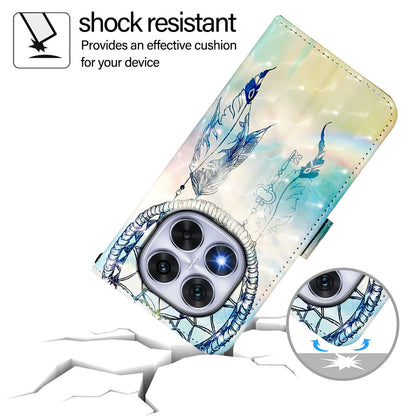 Redmi 14 Pro+ 5G Leather Flip Phone Case with 3D Painted Design, Card Holder, Wallet & Stand Function - Durable Protection & Easy Access