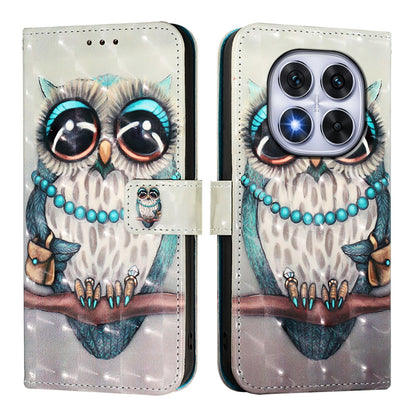 Redmi 14 Pro+ 5G Leather Flip Phone Case with 3D Painted Design, Card Holder, Wallet & Stand Function - Durable Protection & Easy Access