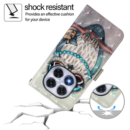 Redmi Note 14 Pro 5G Leather Flip Phone Case with 3D Painted Design, Card Holder, Wallet & Stand Function - Durable Protection & Easy Access