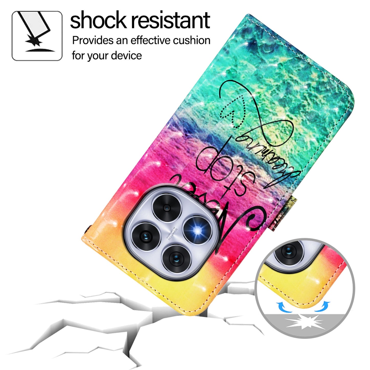 Redmi Note 14 Pro 5G Leather Flip Phone Case with 3D Painted Design, Card Holder, Wallet & Stand Function - Durable Protection & Easy Access