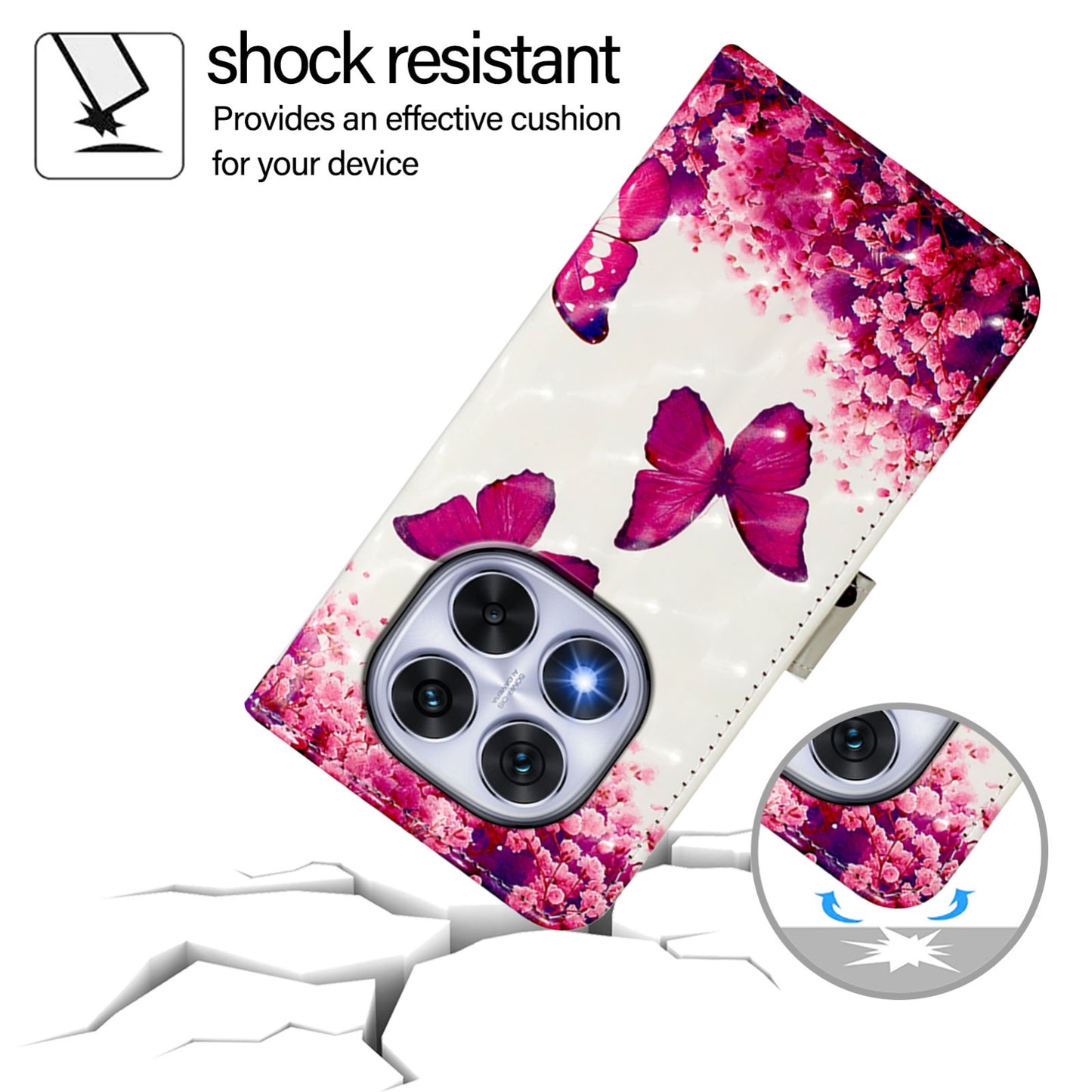 Redmi 14 Pro+ 5G Leather Flip Phone Case with 3D Painted Design, Card Holder, Wallet & Stand Function - Durable Protection & Easy Access