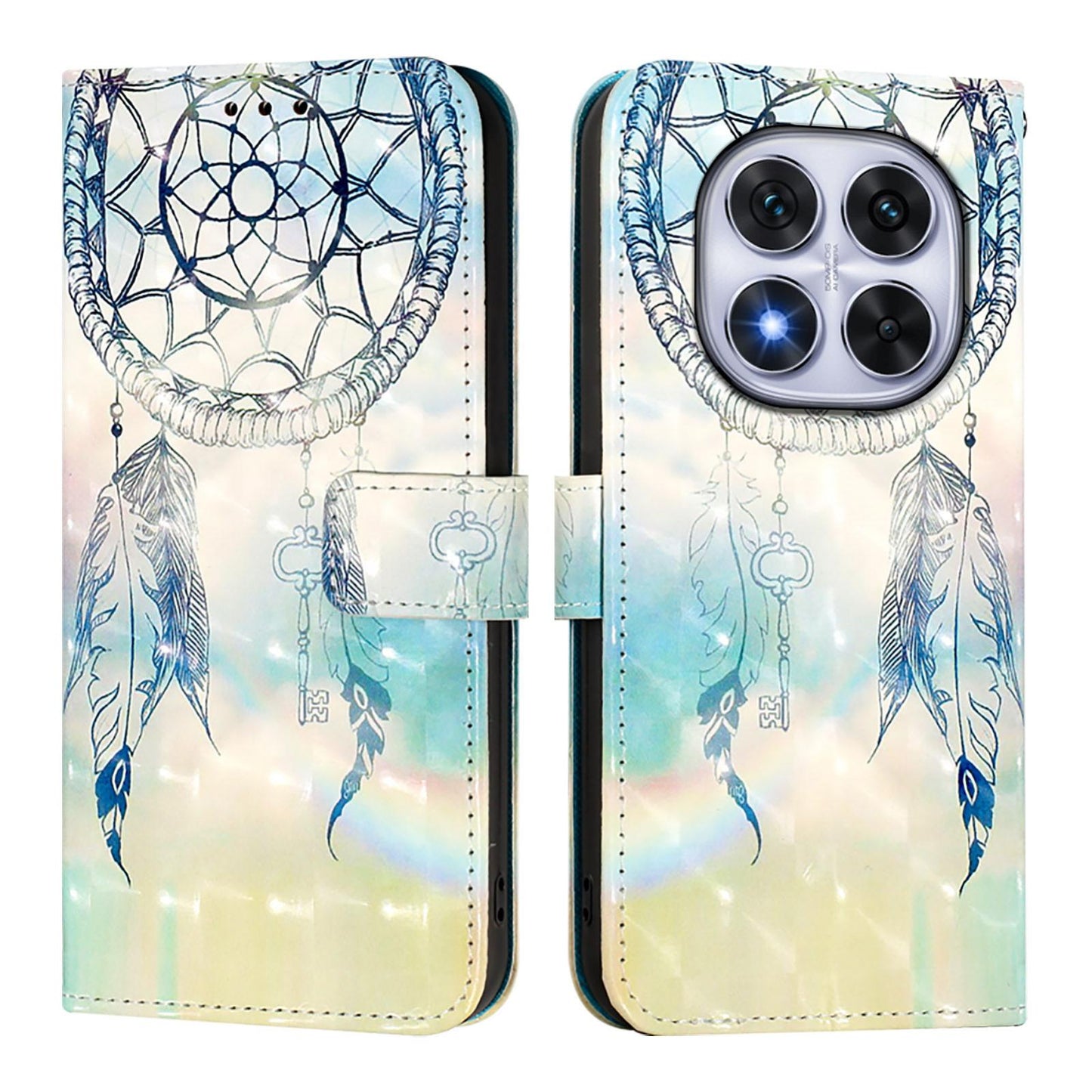 Redmi Note 14 Pro 4G Leather Flip Phone Case with 3D Painted Design, Card Holder, Wallet & Stand Function - Durable Protection & Easy Access