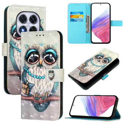 Redmi Note 14 Pro 4G Leather Flip Phone Case with 3D Painted Design, Card Holder, Wallet & Stand Function - Durable Protection & Easy Access