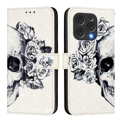 Doogee N55 Plus Leather Flip Phone Case with 3D Painted Design, Card Holder, Wallet & Stand Function - Durable Protection & Easy Access
