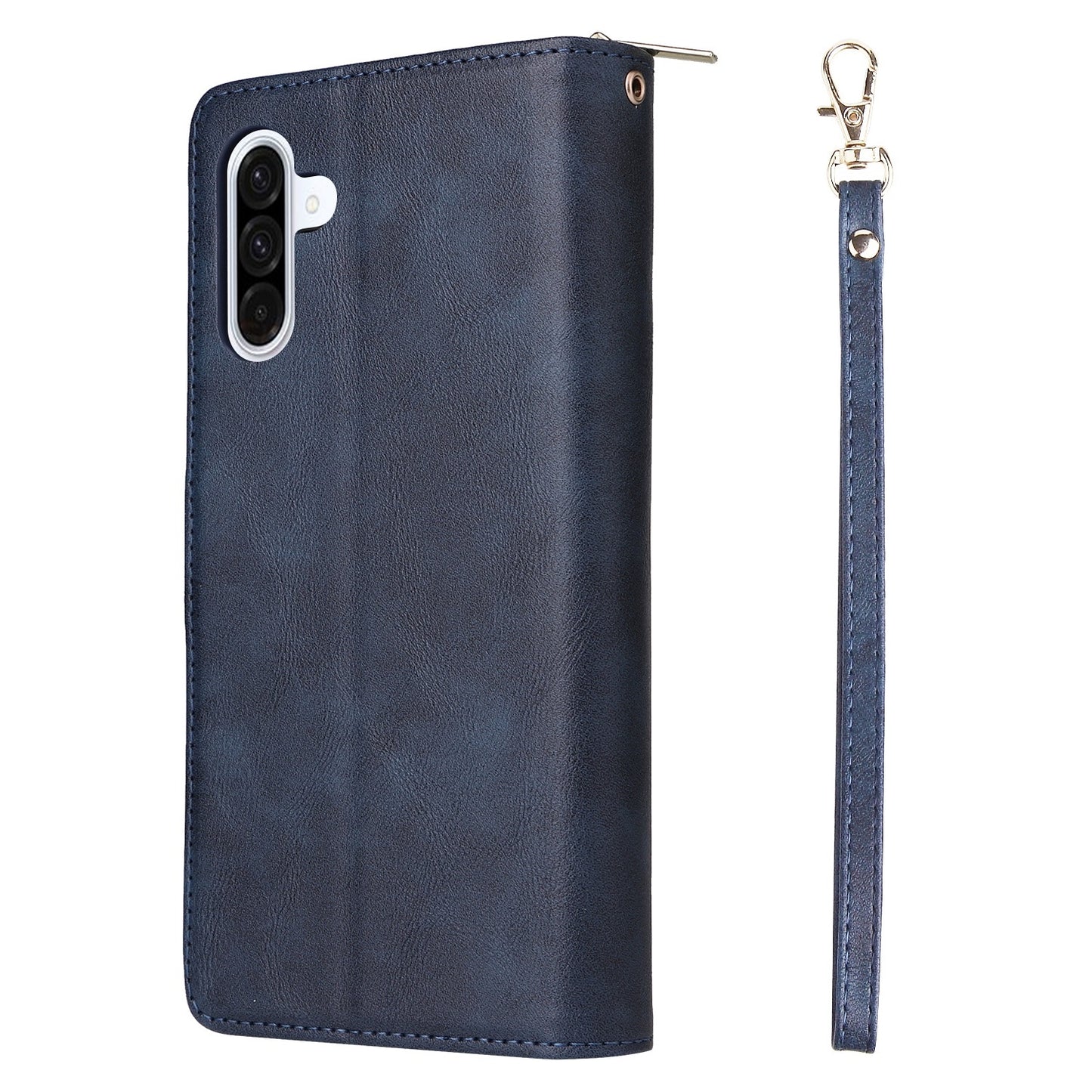 Samsung Galaxy A26 5G Leather Wallet Case with 9 Card Slots, Zipped Cash Pocket & Kickstand - Premium PU TPU Protective Cover with Wrist Strap