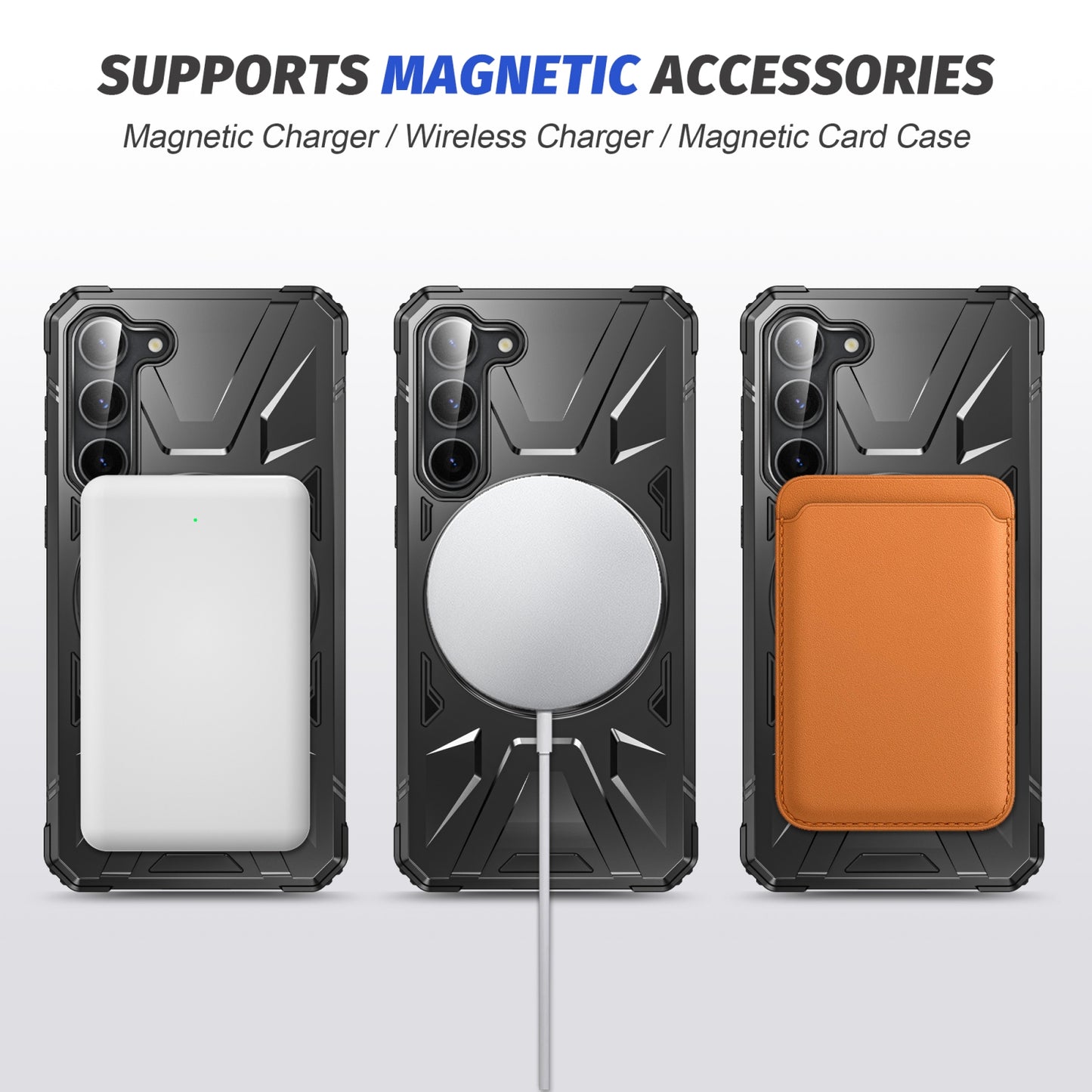 Samsung Galaxy S25 5G MagSafe Shockproof Case - Magnetic Ring Holder, Rugged Protection, Wireless Charging Compatible