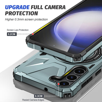 Samsung Galaxy S25 5G MagSafe Shockproof Case - Magnetic Ring Holder, Rugged Protection, Wireless Charging Compatible