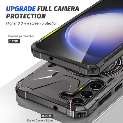 Samsung Galaxy S25 5G MagSafe Shockproof Case - Magnetic Ring Holder, Rugged Protection, Wireless Charging Compatible
