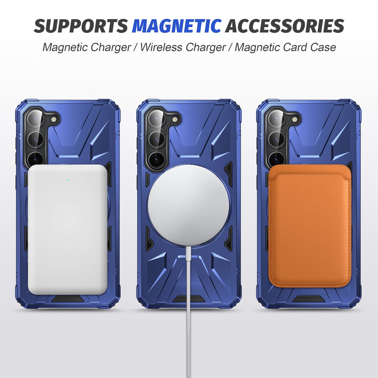 Samsung Galaxy S25+ 5G MagSafe Shockproof Case - Magnetic Ring Holder, Rugged Protection, Wireless Charging Compatible
