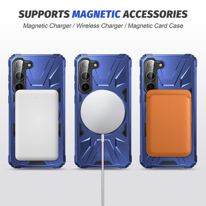 Samsung Galaxy S25+ 5G MagSafe Shockproof Case - Magnetic Ring Holder, Rugged Protection, Wireless Charging Compatible